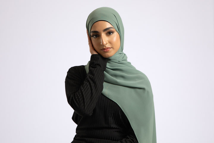 Light Sage Soft Chiffon Hijab