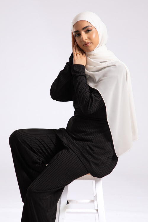 Luxury Soft Chiffon Hijab - Jasmine White