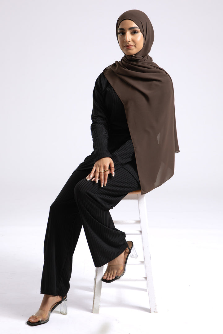 Oak Brown Soft Chiffon Hijab