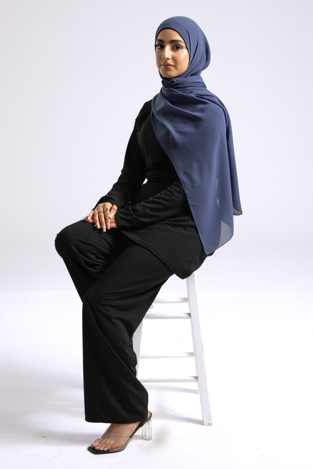 Periwinkle Blue Chiffon Hijab