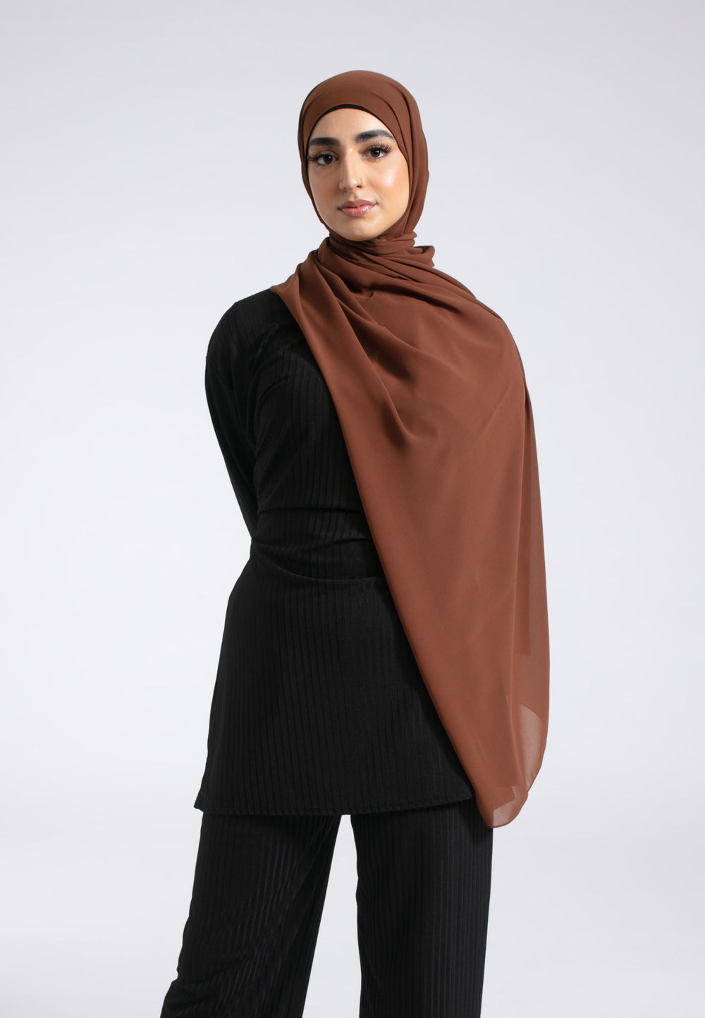 Chestnut Brown Soft Chiffon Hijab