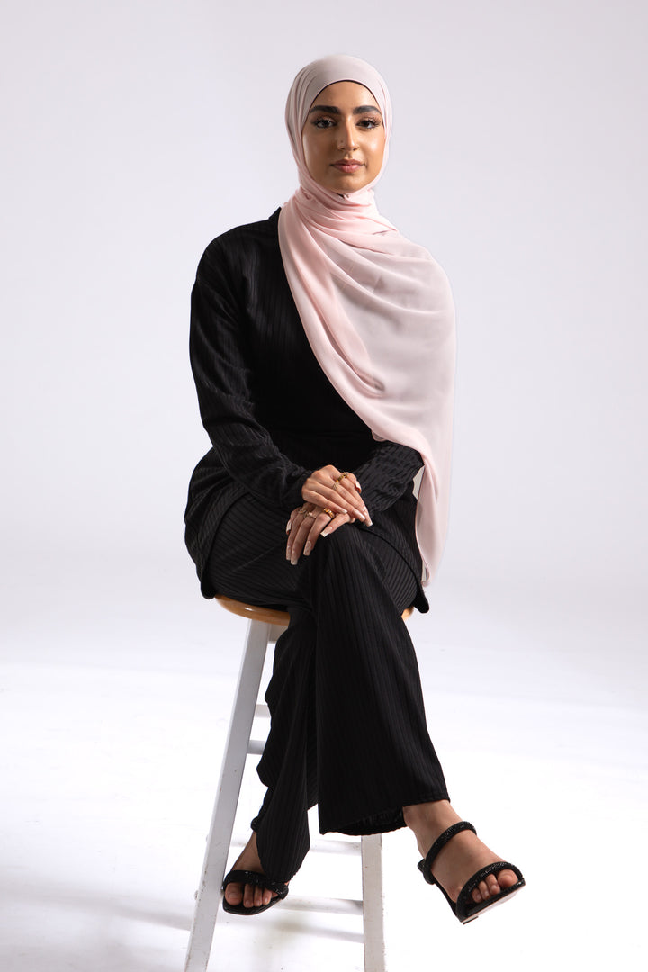 Meringue Rosette Crepe Chiffon Hijab