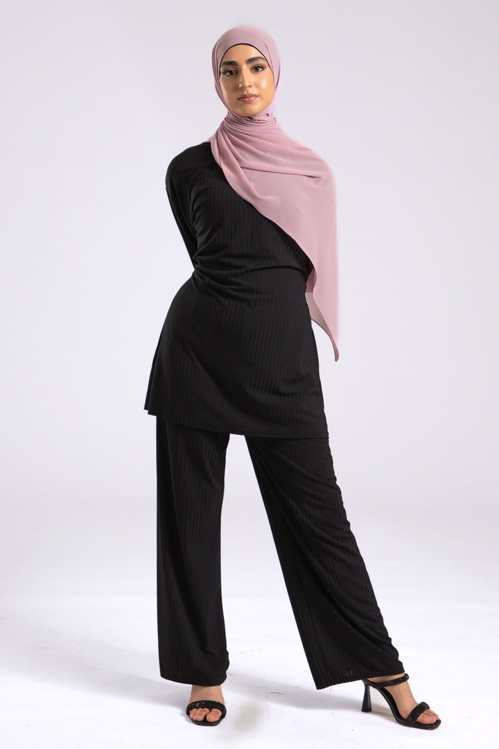 Pink Crepe Chiffon Hijab