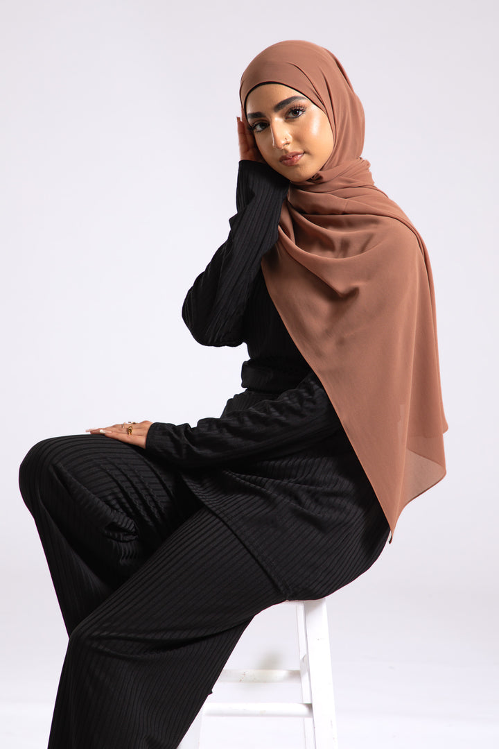 Sandalwood Crepe Chiffon Hijab