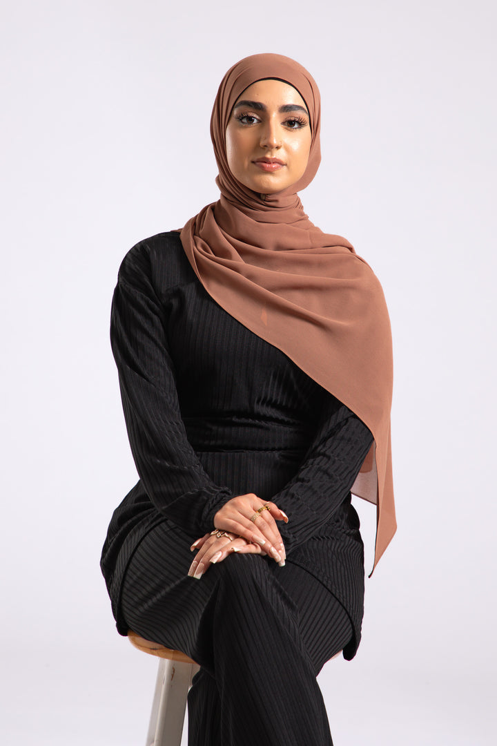 Sandalwood Crepe Chiffon Hijab