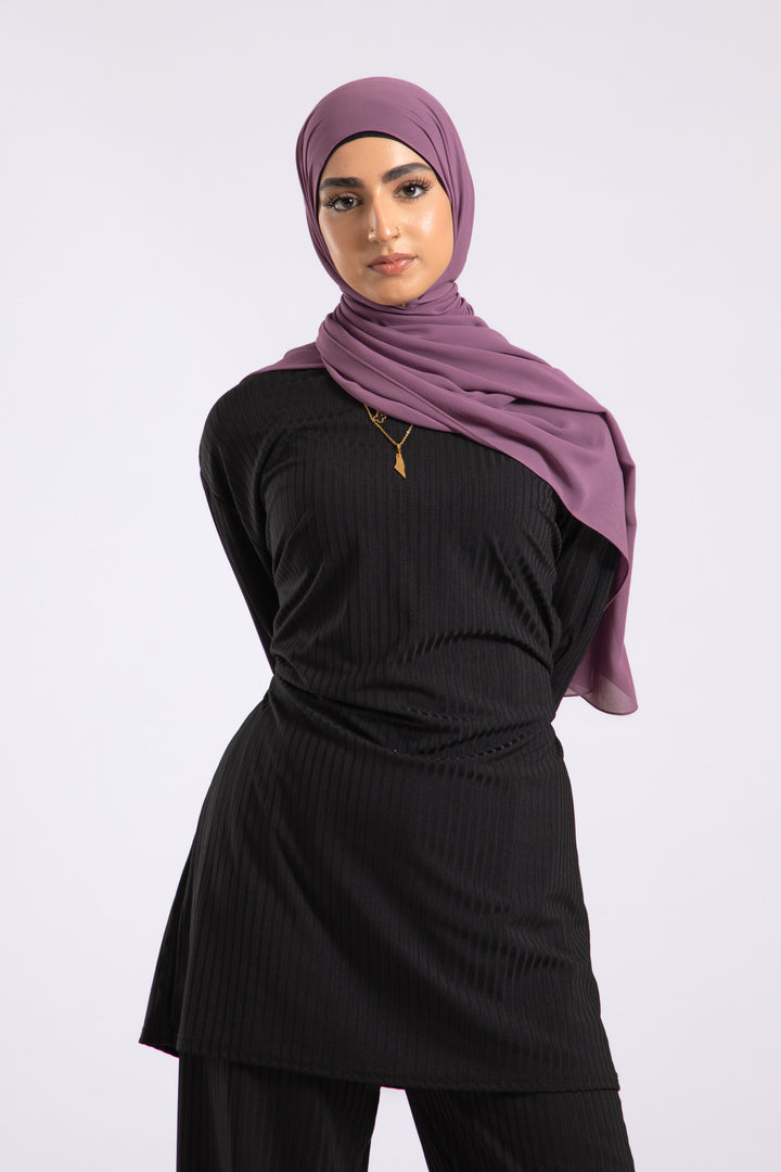 Amethyst Crepe Chiffon Hijab