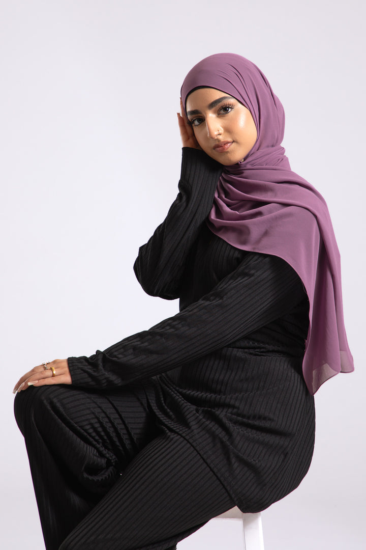 Amethyst Crepe Chiffon Hijab