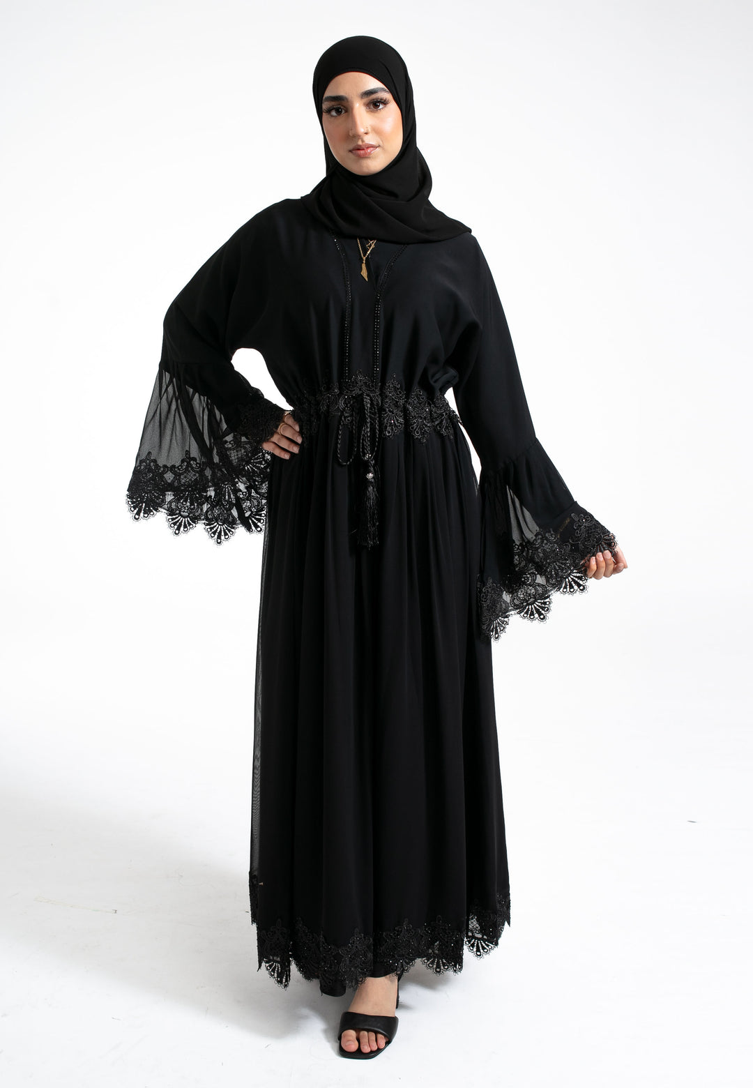 A-Line Black Abaya