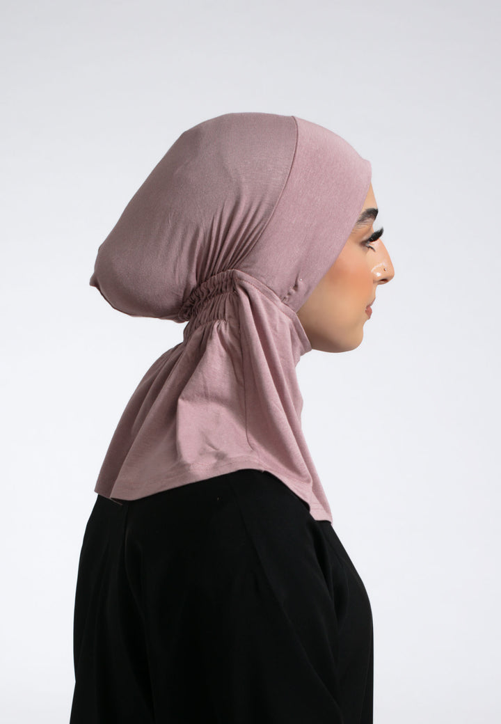 Full Coverage Hijab Cap - Dusky Pink