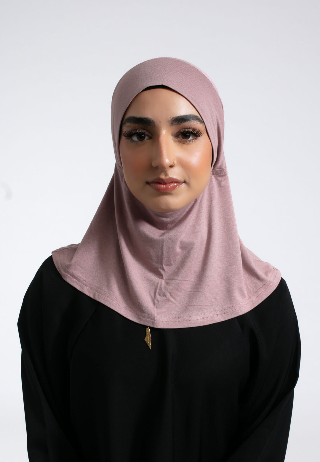 Full Coverage Hijab Cap - Dusky Pink