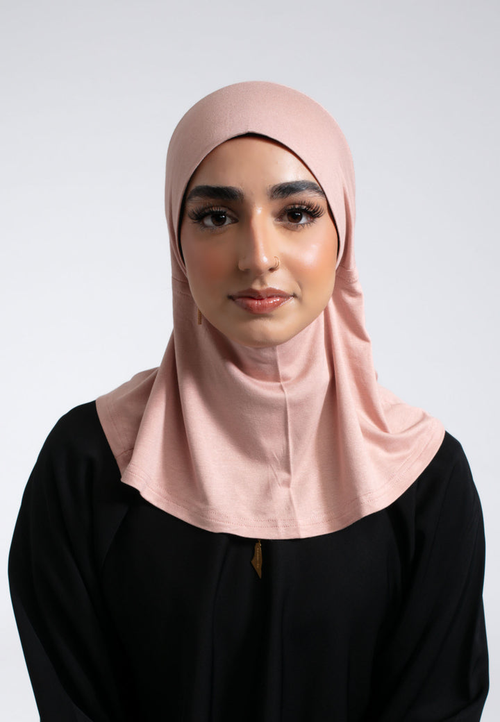 Full Coverage Hijab Cap - Flamingo