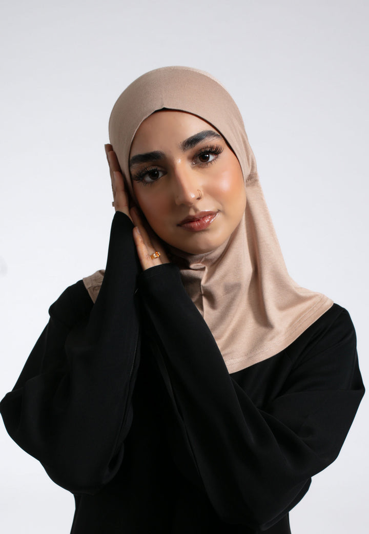 Full Coverage Hijab Cap - Macchiato