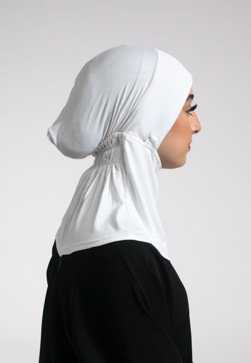 Full Coverage Hijab Cap - White