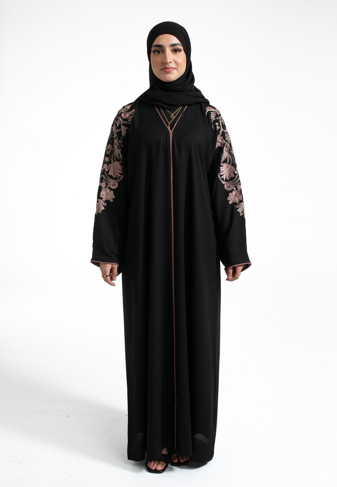 Floral Embroidered Closed Abaya