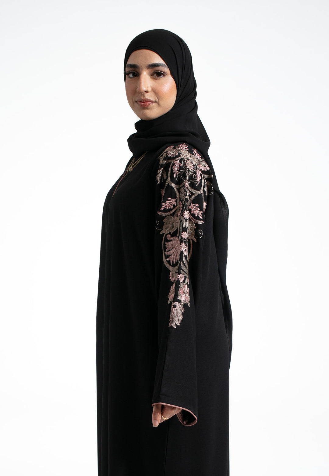 Floral Embroidered Closed Abaya