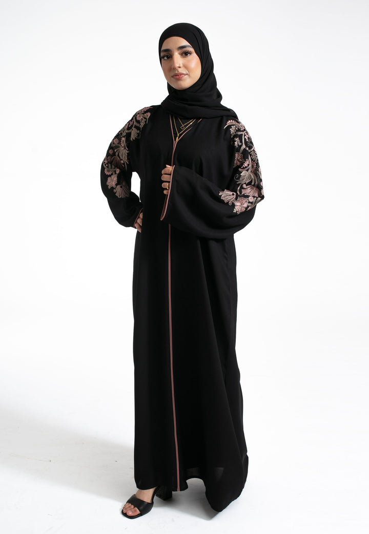 Floral Embroidered Closed Abaya