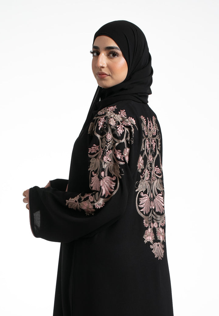 Floral Embroidered Closed Abaya