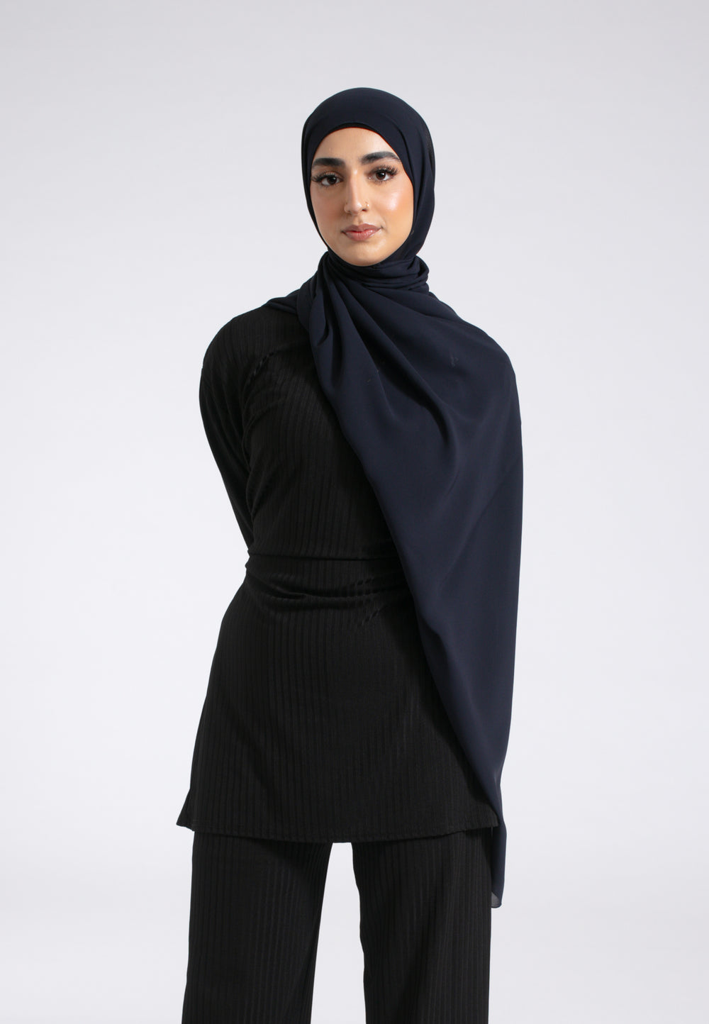 Midnight Navy Soft Chiffon Hijab