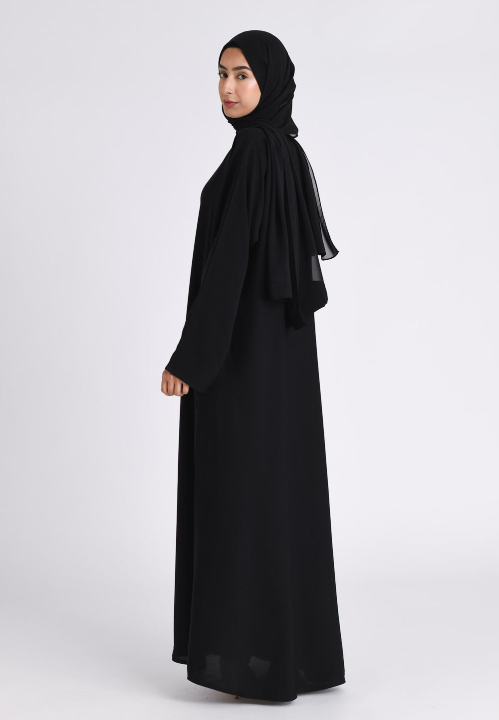 Grace Tiered Chiffon Eid Abaya With Matching Hijab -  Canada