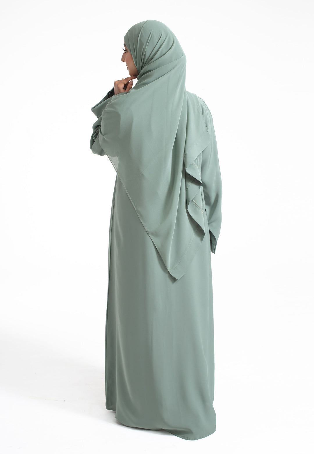 Plain Sage Open Abaya