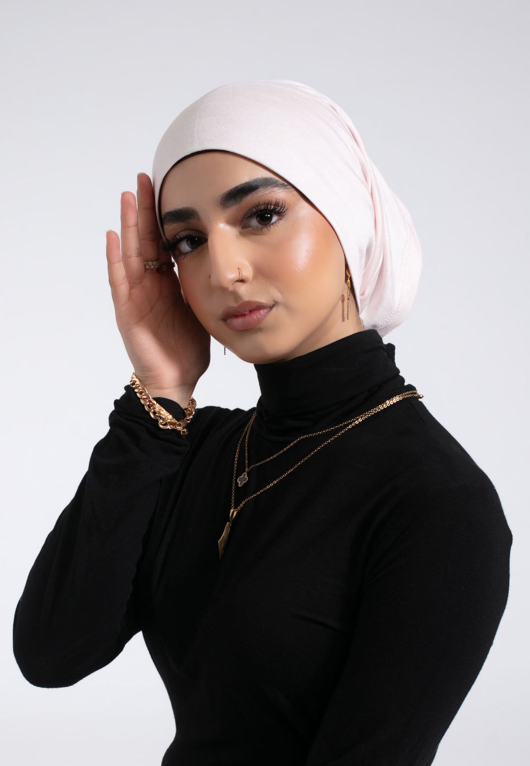 Tube Hijab Cap - Baby Pink
