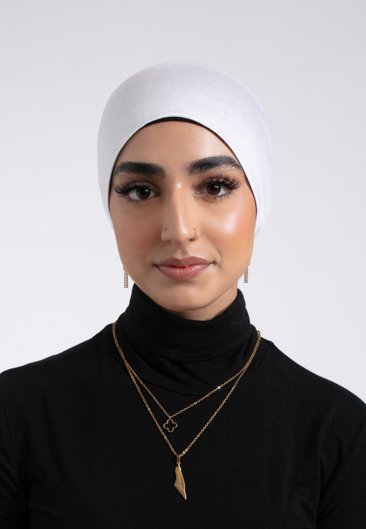 Tube Hijab Cap - White