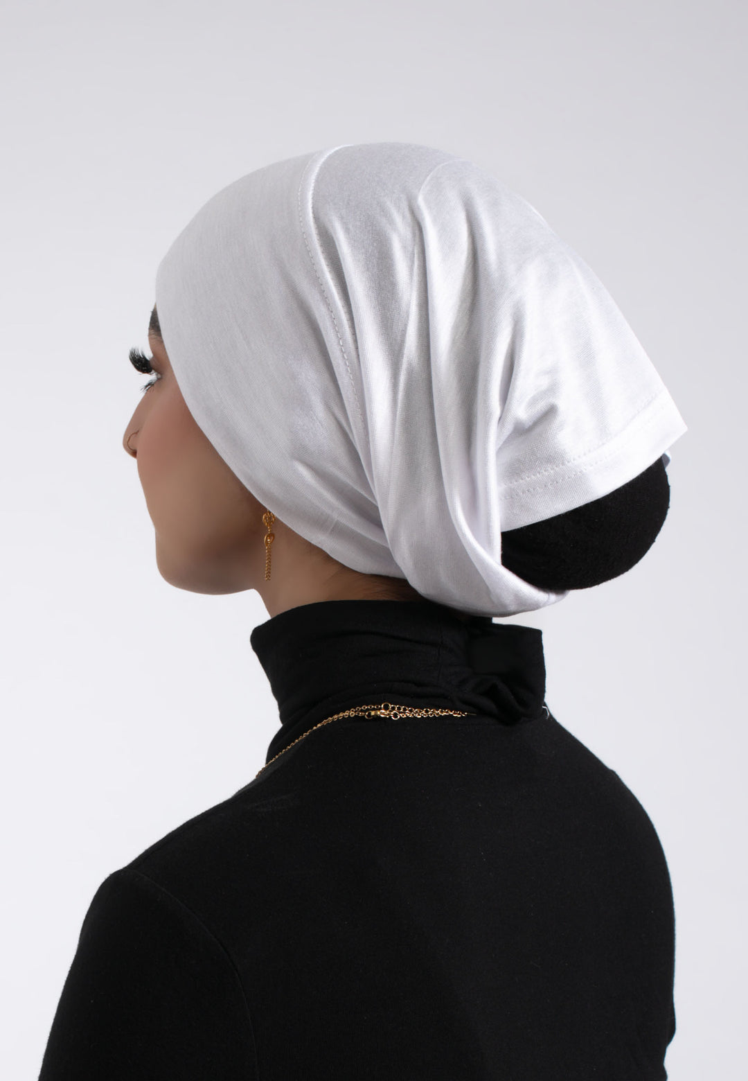 Tube Hijab Cap - White